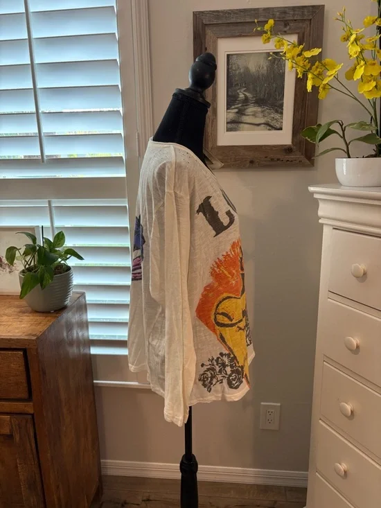 Magnolia Pearl NWT St. Augustine Viggo Long Sleeve T in True, OSFM - Picture 2 of 12